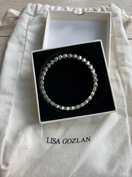 Lisa Gozlan Silver mini round jewel mixer size 6 bracelet - Picture 2 of 5